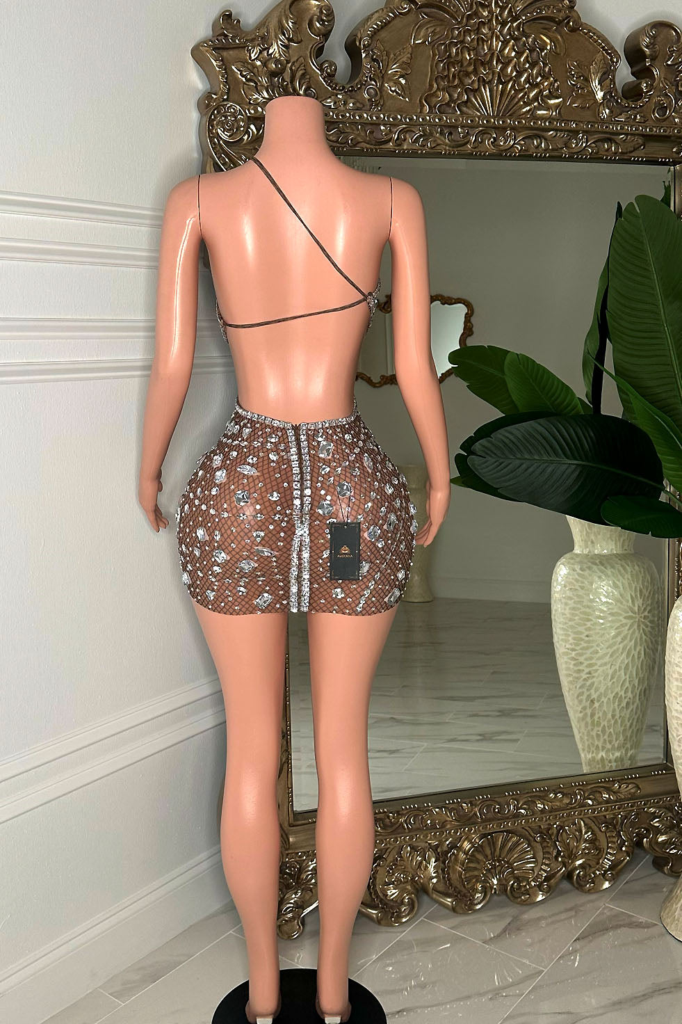Ramona Diamante Dress (Ready To Ship)