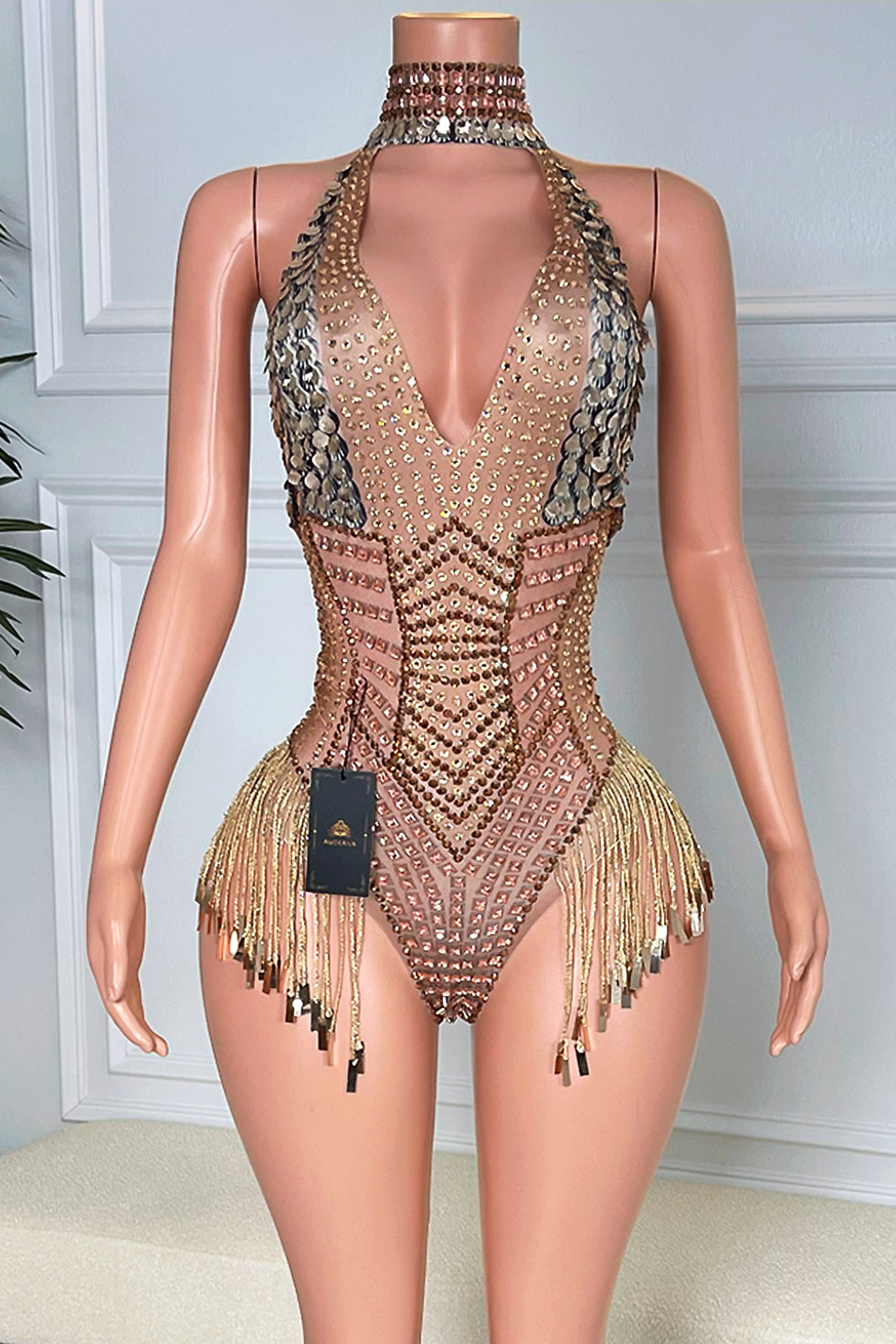 Evangeline Tassel Playsuit (Ready To Ship)