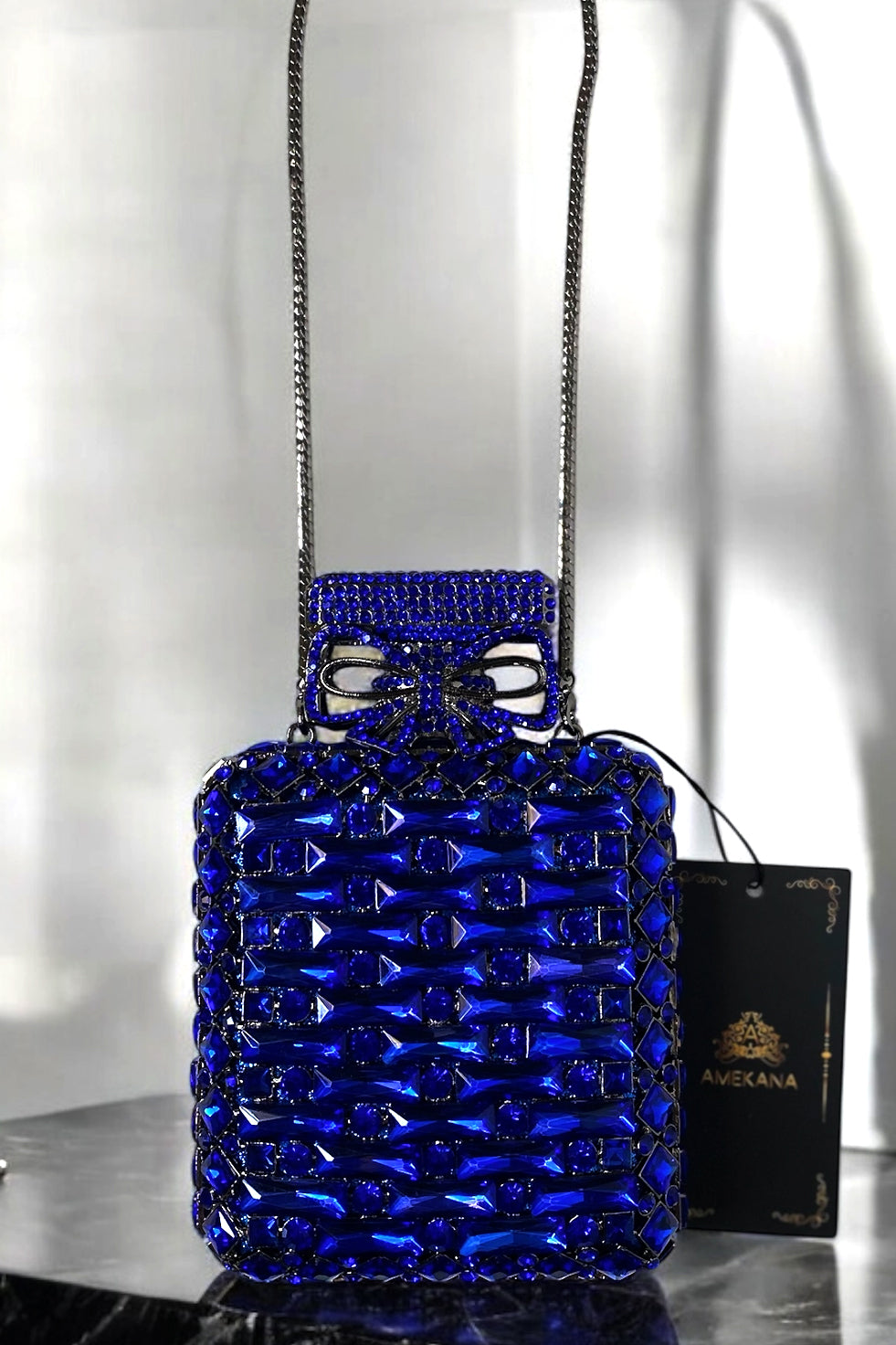 Glam Blue Clutch(Ready To Ship)