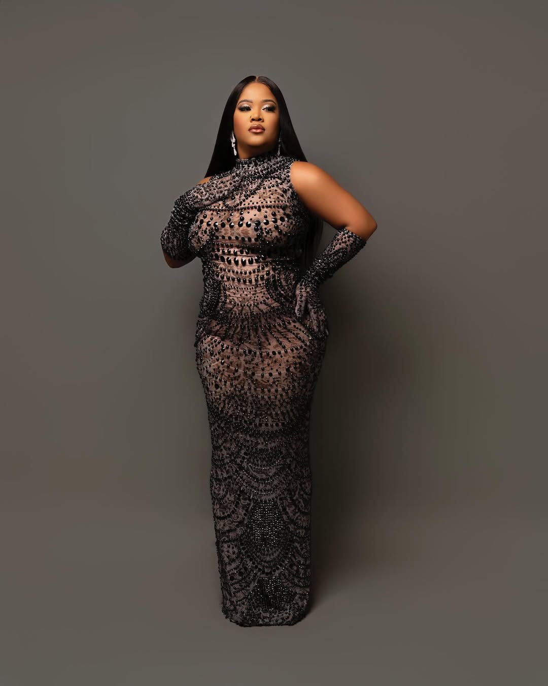 Chantilly Black Dress (Ready To Ship)