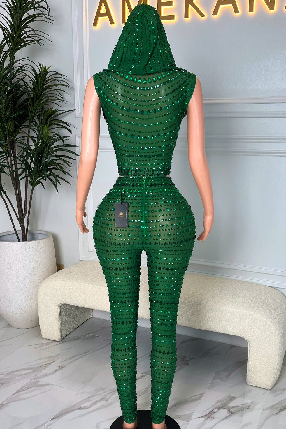 Indira Green Pant Set (Ready To Ship)
