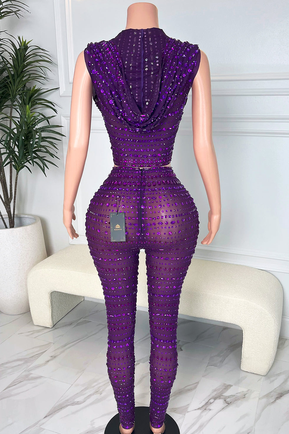 Indira Purple Pant Set (Ready To Ship)