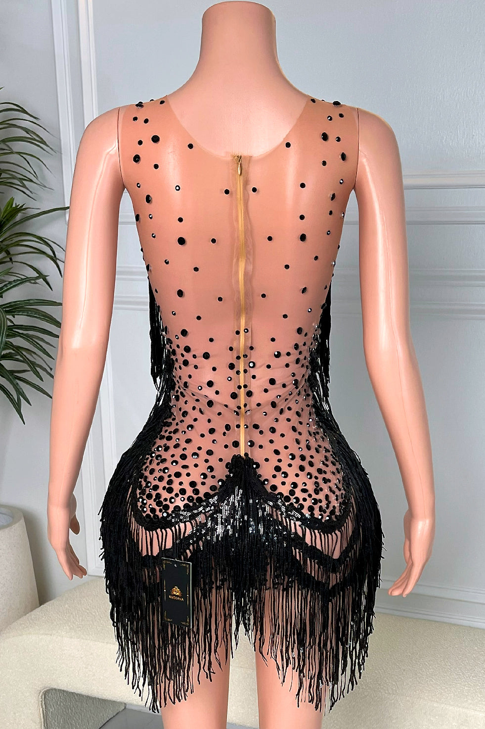 Isha Tassel Black Dress (Ready to Ship)