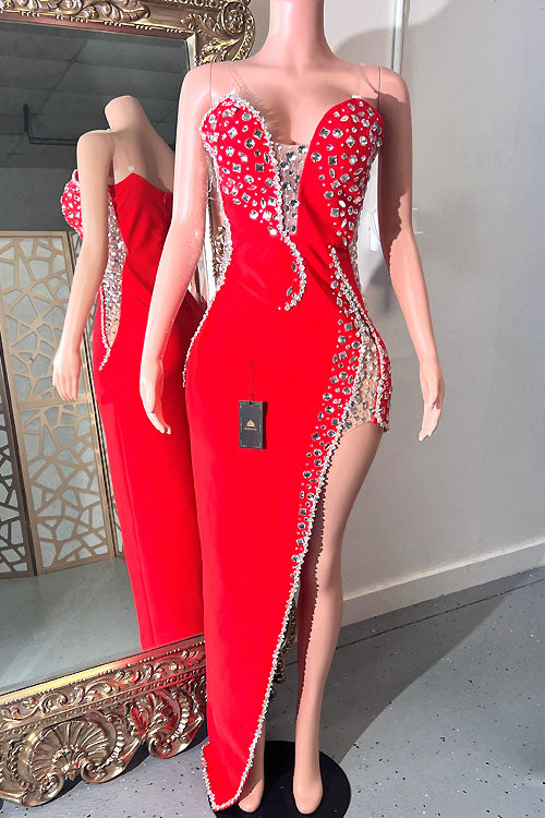 Monaco Diamante Dress (Ready To Ship)