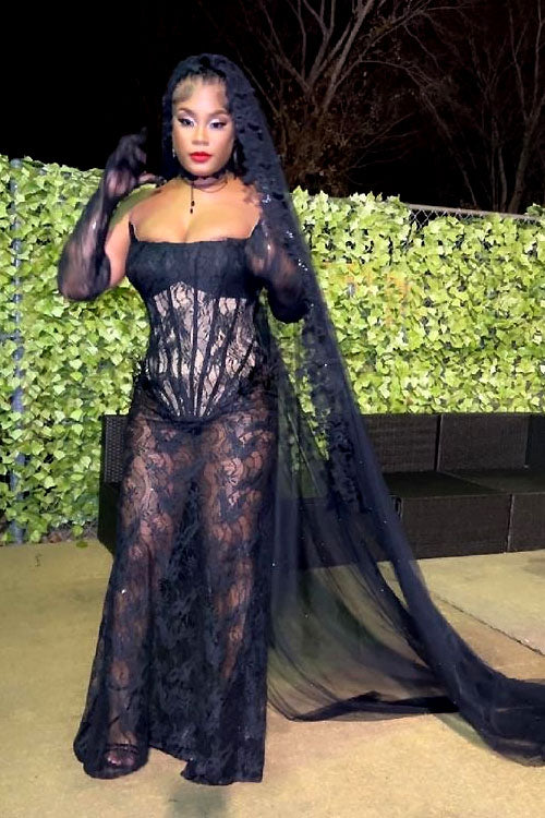 Angelina Black Lace Dress (Ready To Ship)