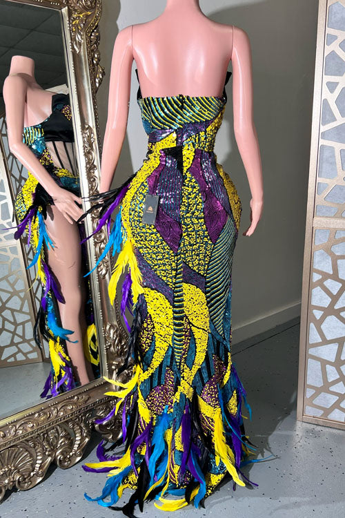 Safari Feather Dress (Pre-Order)