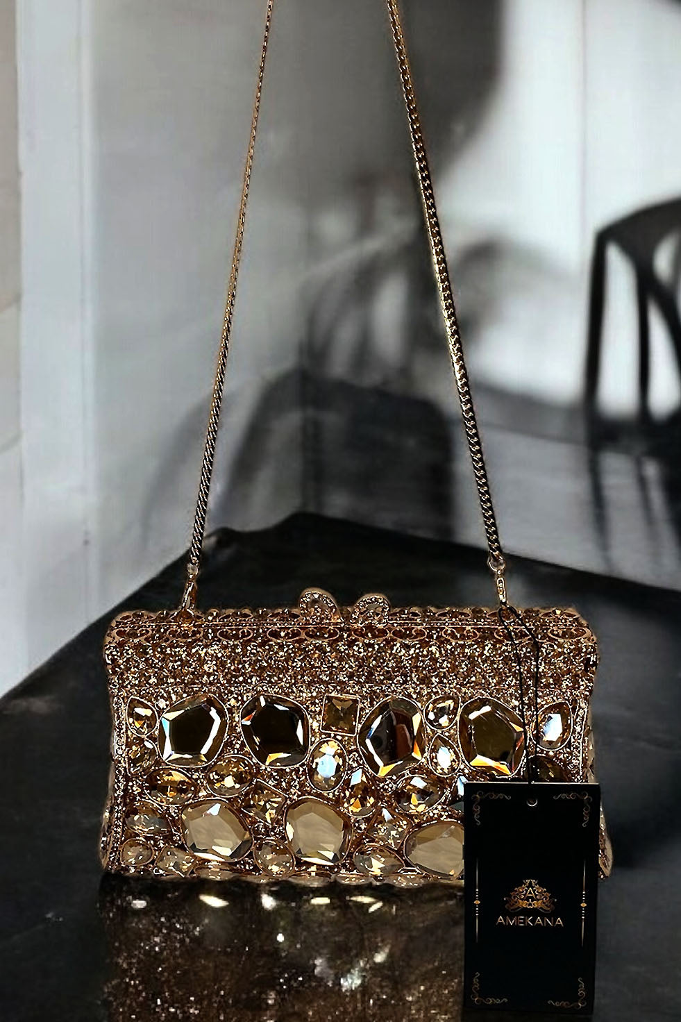 Ice Queen Gold Clutch (Ready To Ship)