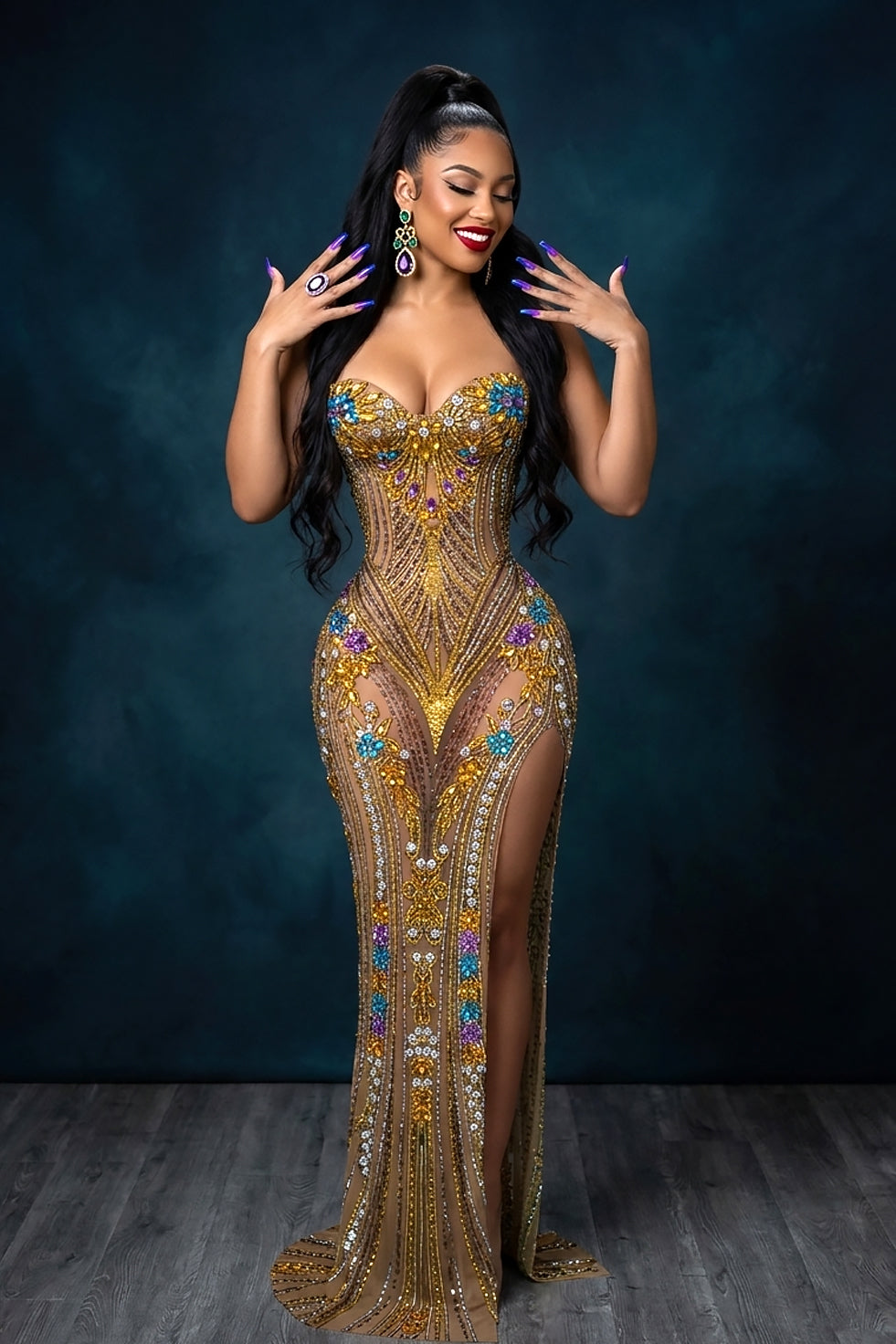 Festival of Jewels Dress (Ready To Ship)