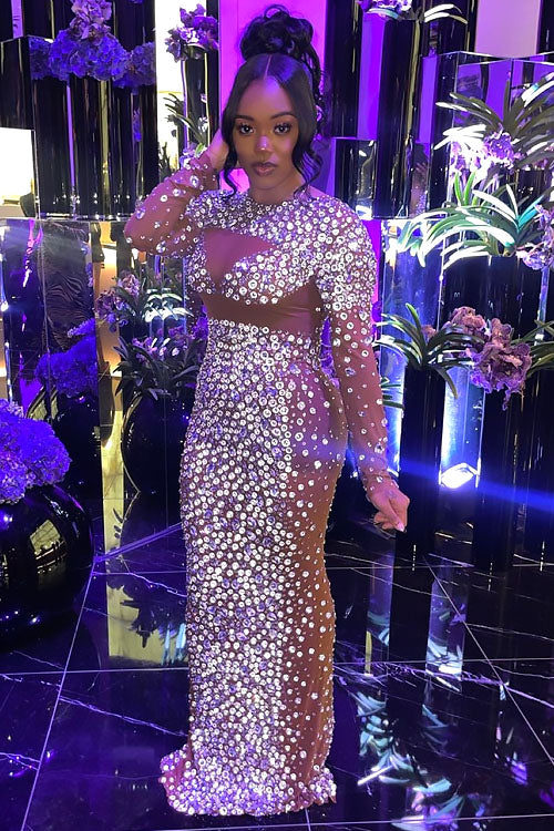 Eliora Rhinestone Dress - amekana.mom