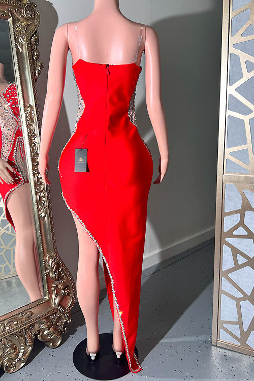 Monaco Diamante Dress (Ready To Ship)