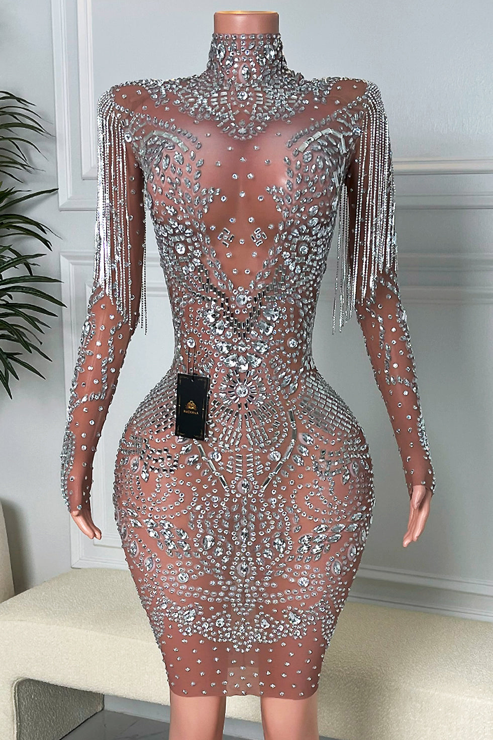 Libra Diamante Tassel Dress (Pre-Order)