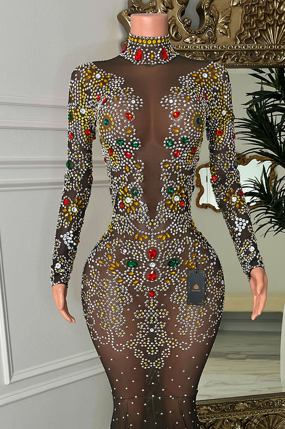Lover Black Diamante Dress (Pre-Order)