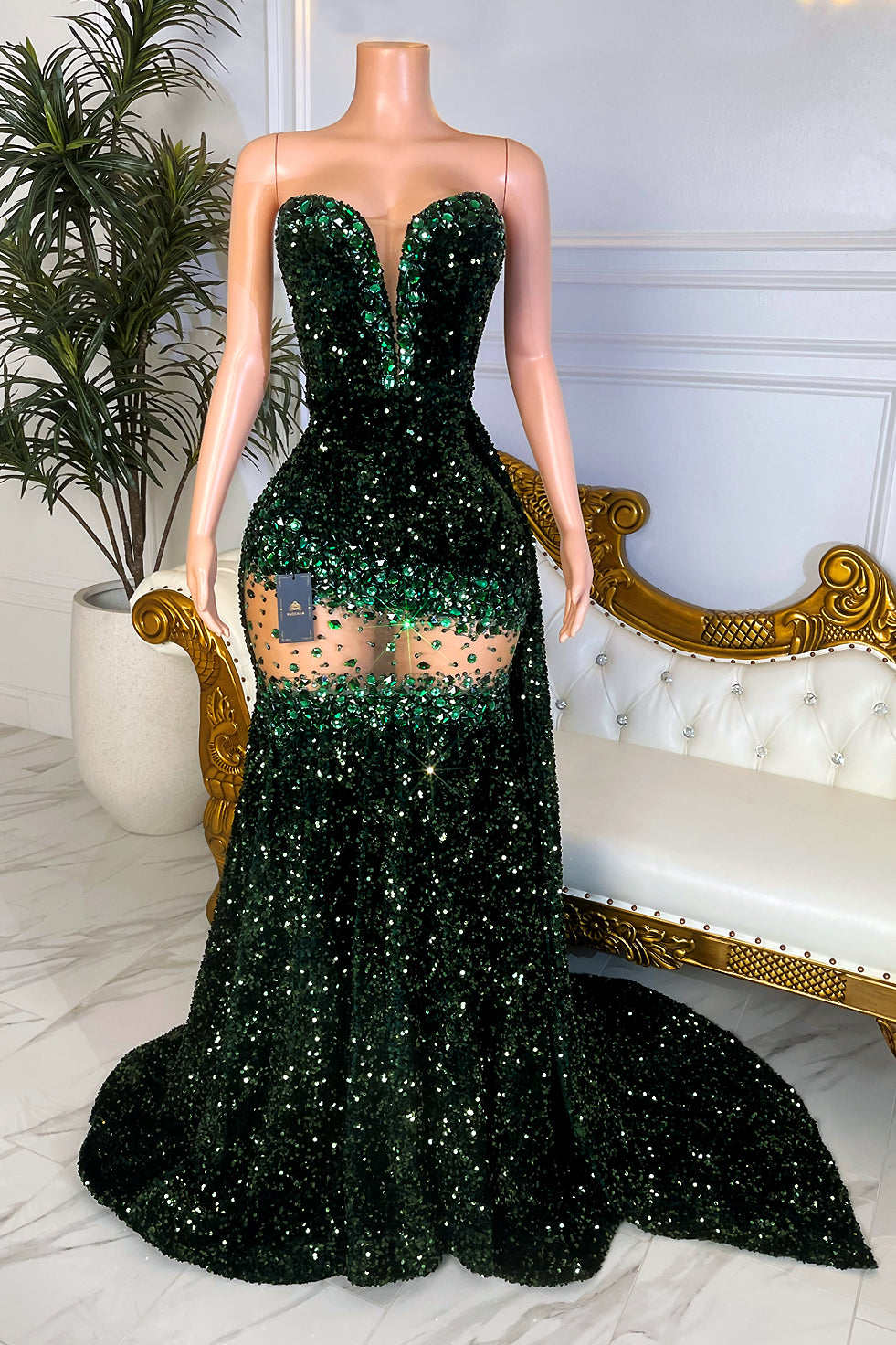 Mademoiselle Green Dress (Pre-Order)