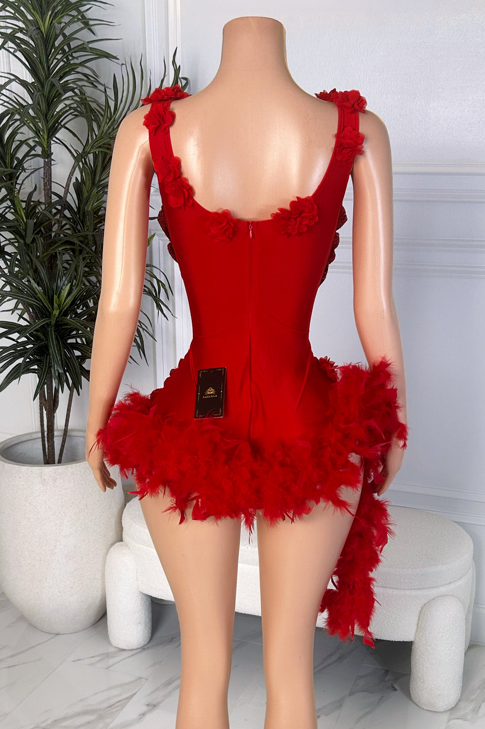 Red Velvet Playsuit (Ready to Ship)