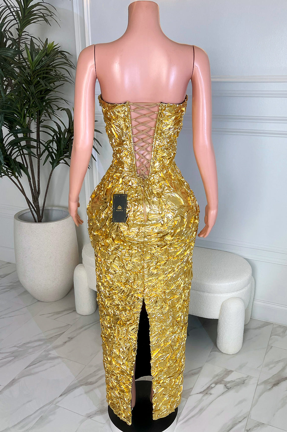 Molten Gold Maxi Dress (Ready To Ship)