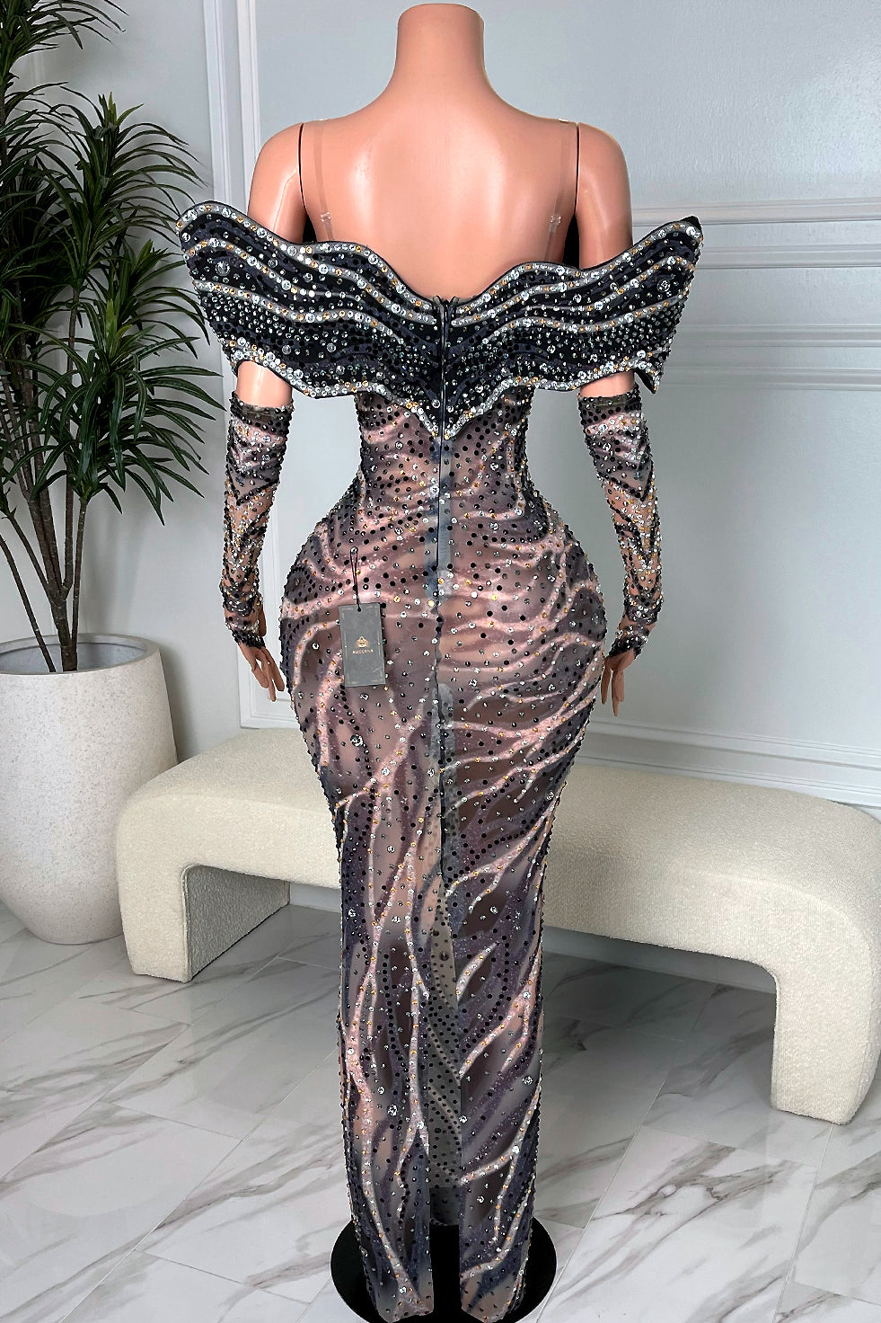 Ocean Empress Black Dress (Ready To Ship)
