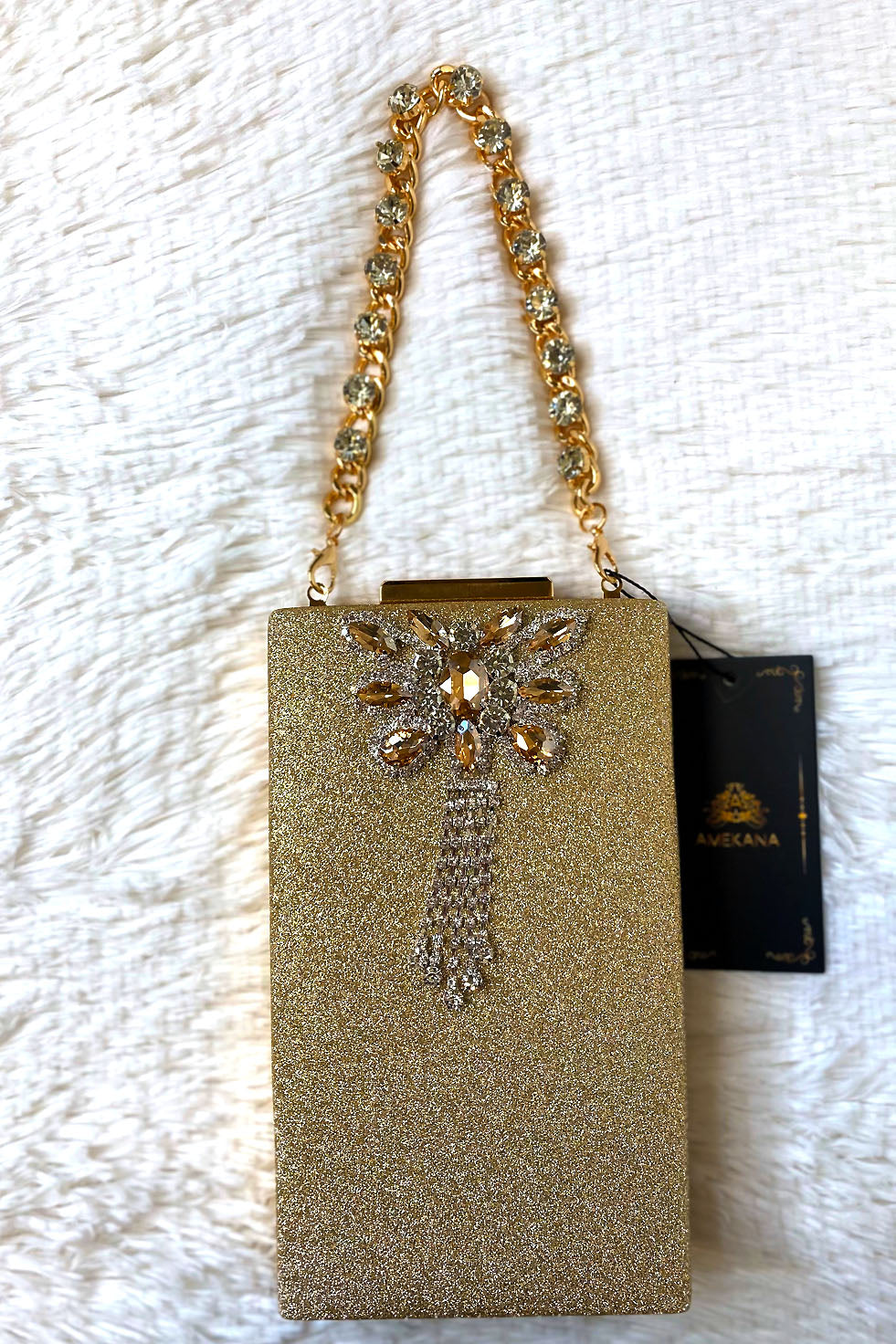 Noir Royale Gold Clutch(Ready To Ship)