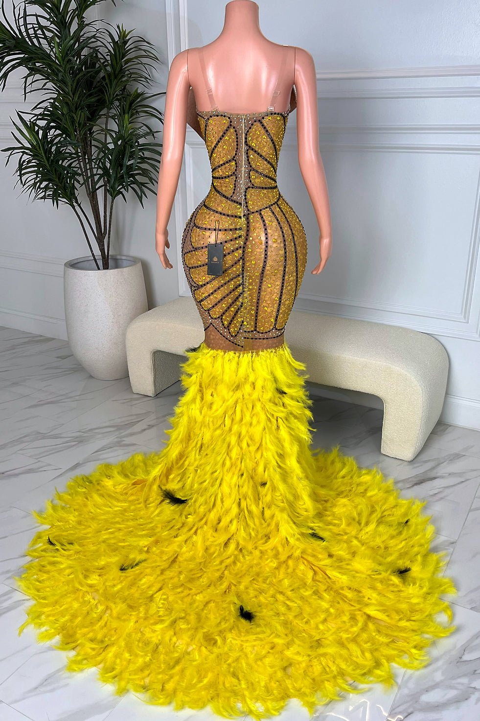 Petal Kiss Feather Dress (Ready To Ship)