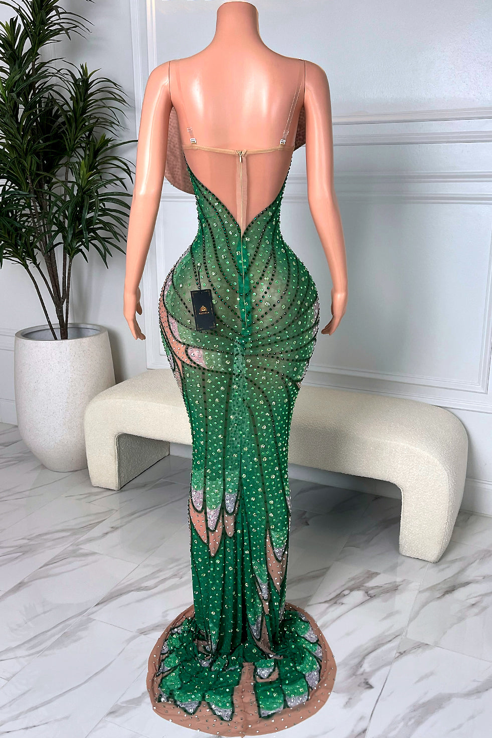 Petal Kiss Green Dress (Ready to Ship)