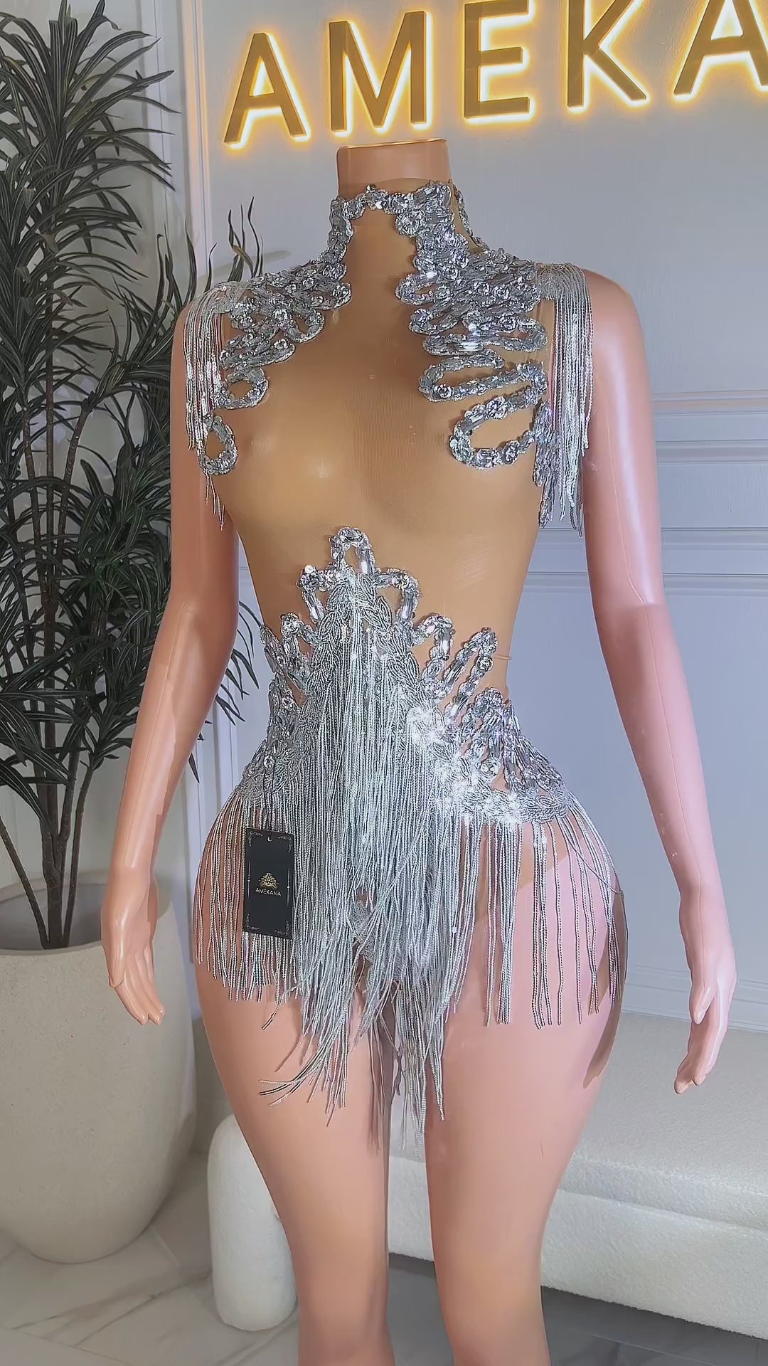 Milena Silver Bodysuit (Ready To Ship)