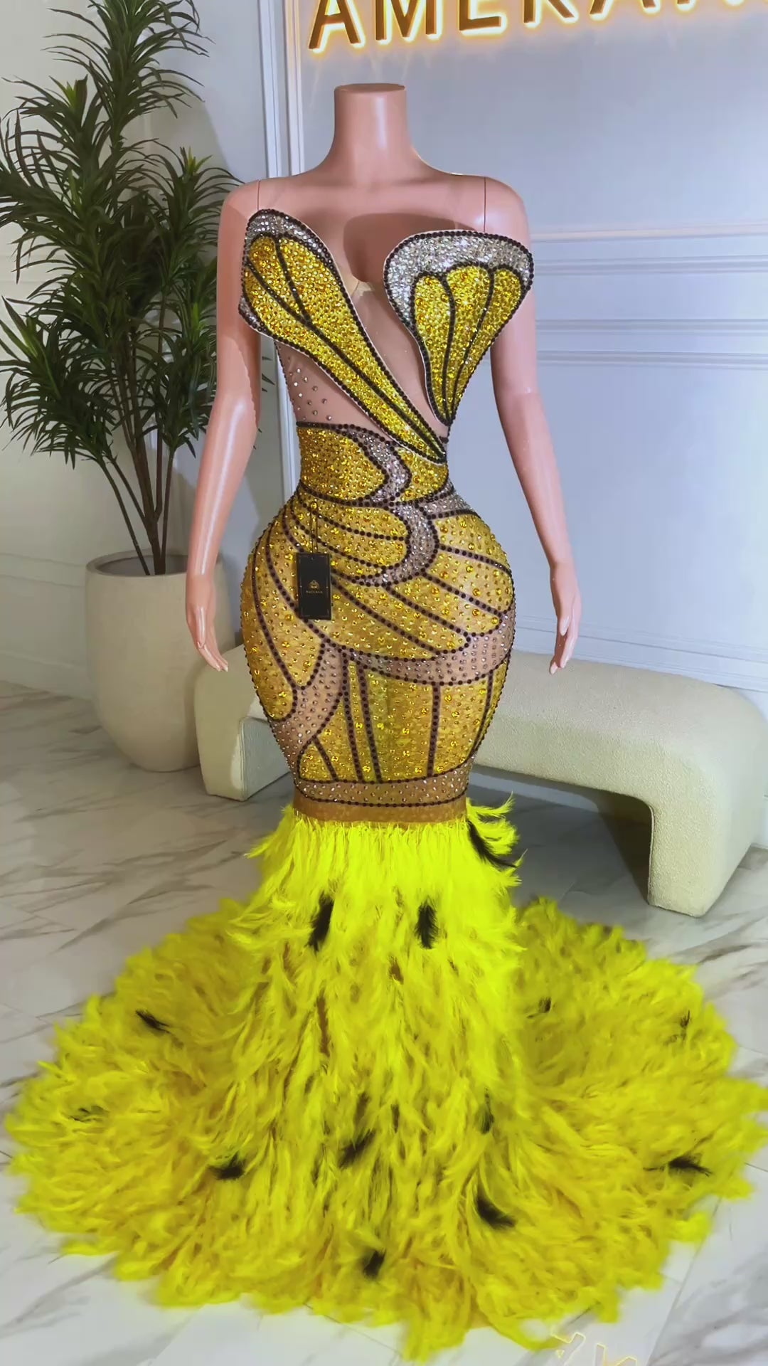 Petal Kiss Feather Dress (Ready To Ship)