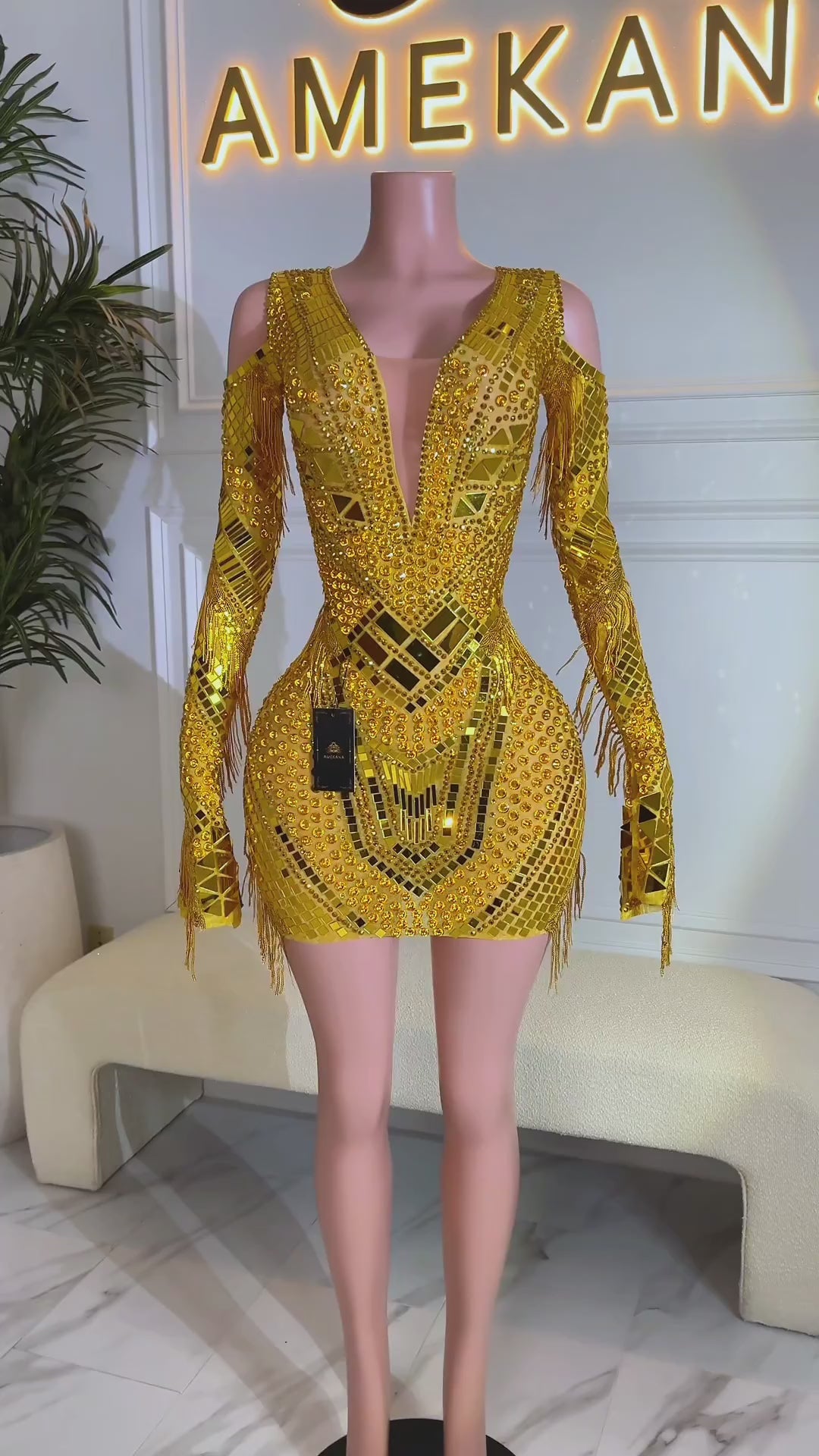 Trixie Gold Mirror Dress (Pre-Order)