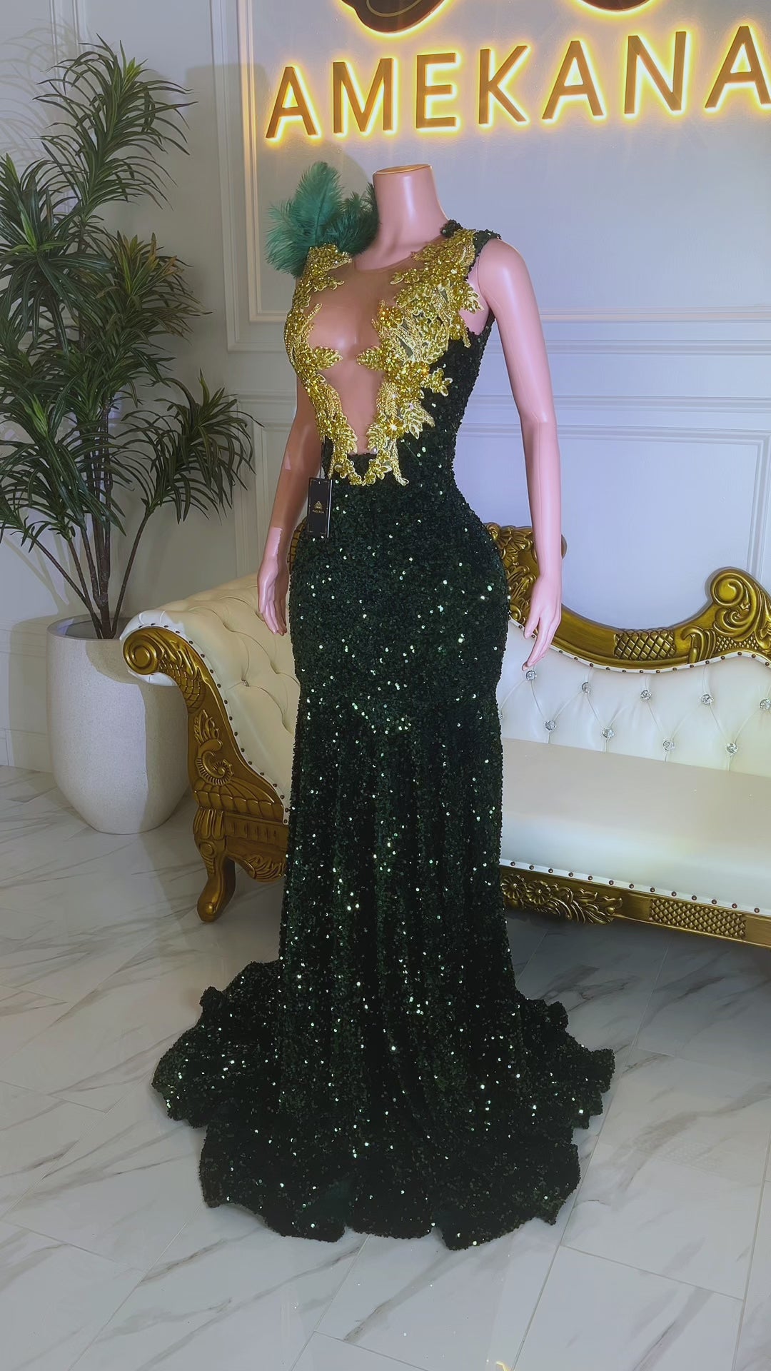 Golden Leaf Dress (Ready to Ship)