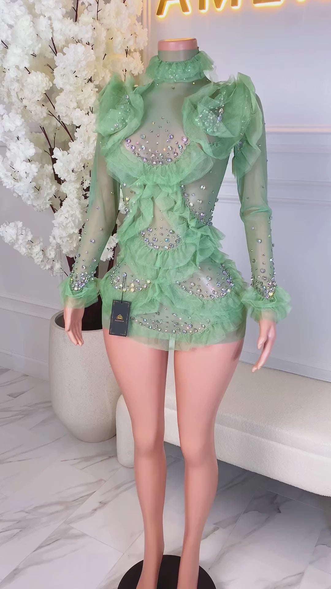 Sage Mini Dress (Ready to Ship)
