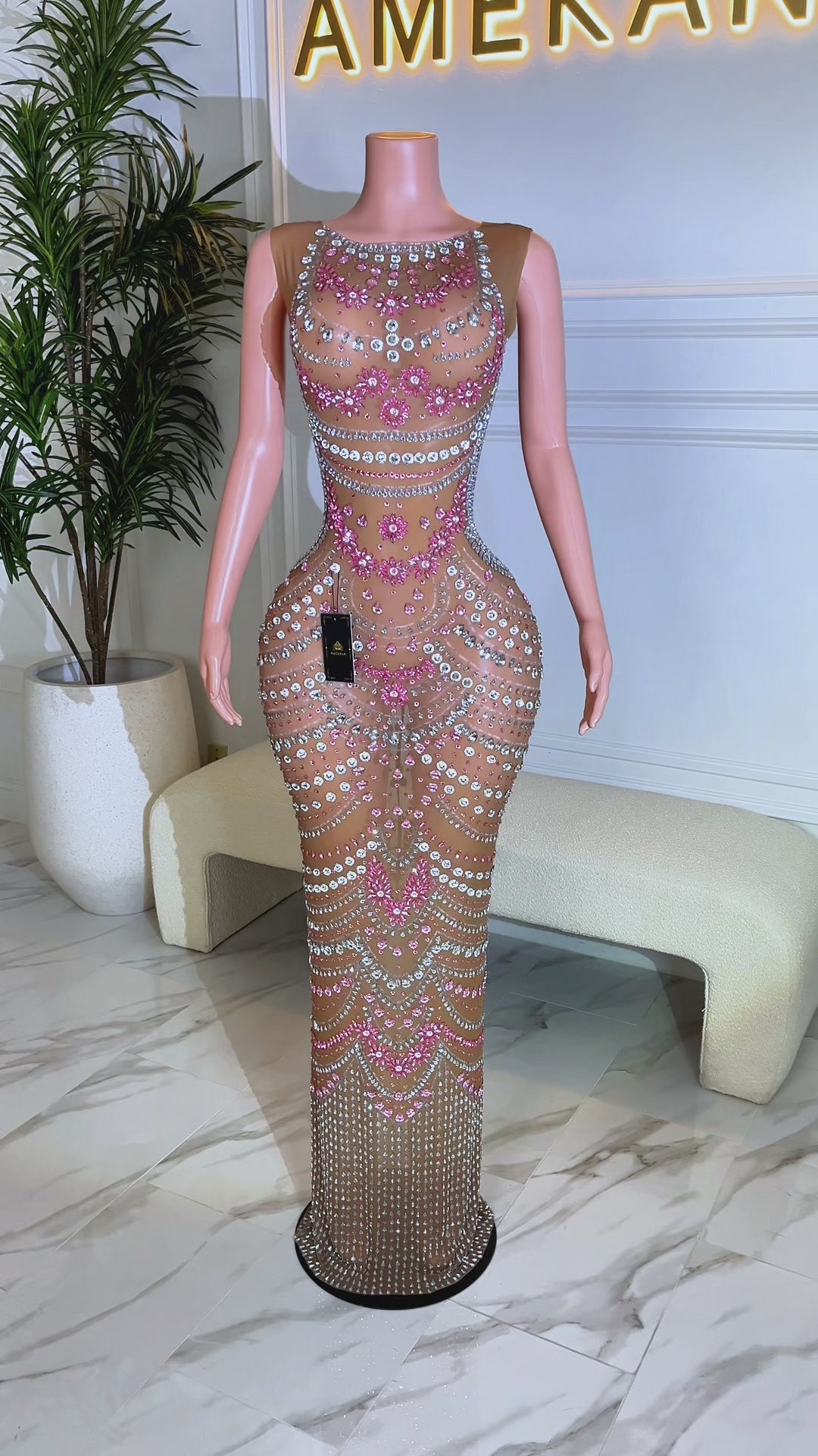 Belen Pink Maxi Dress (Ready to Ship)