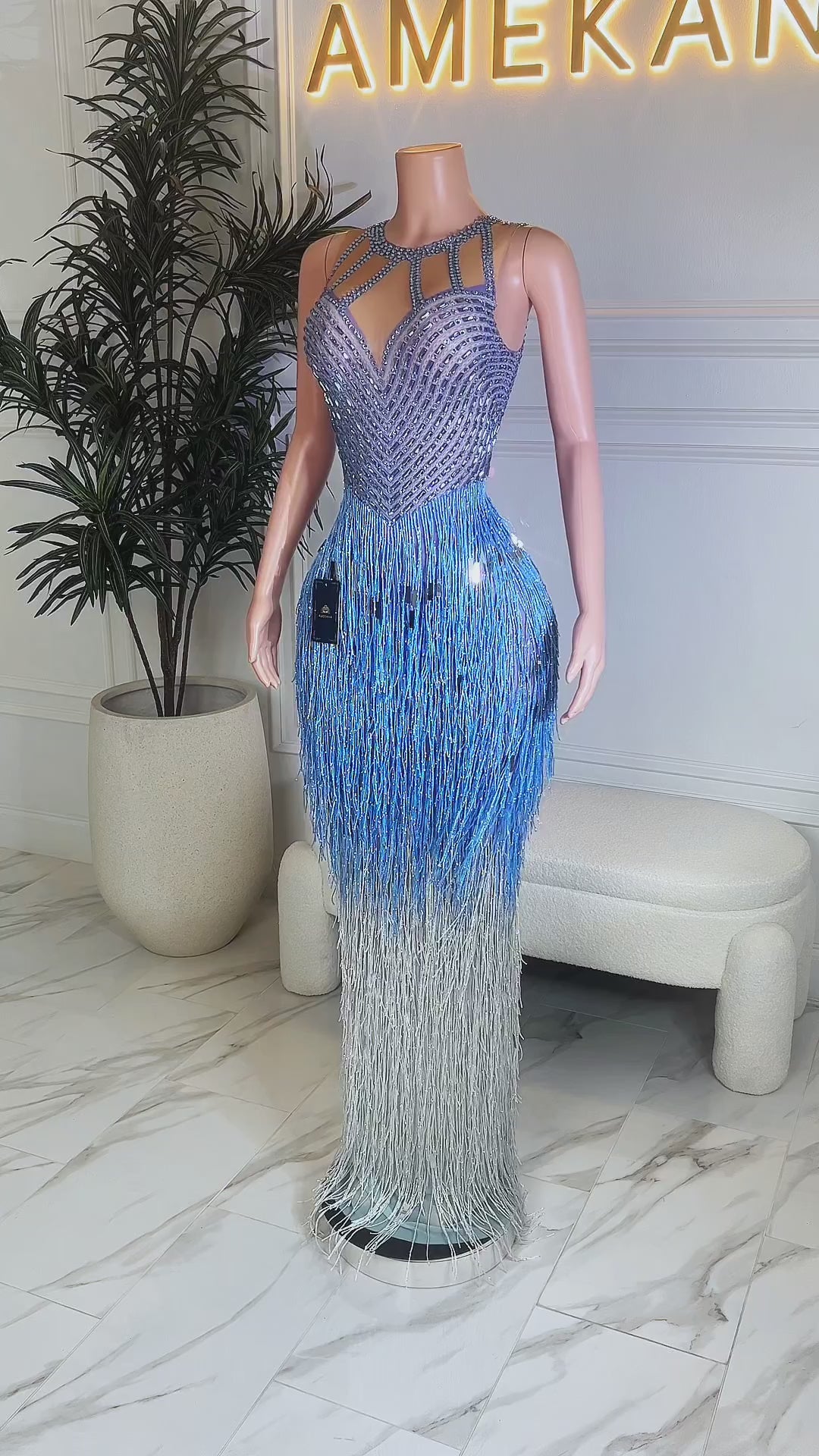 Britt Blue Maxi Dress (Ready To Ship)