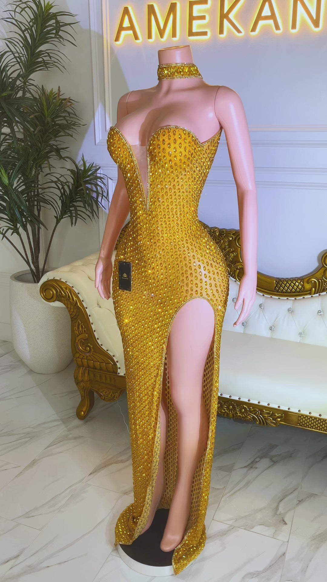 Chava Gold Maxi Dress (Pre-Order)