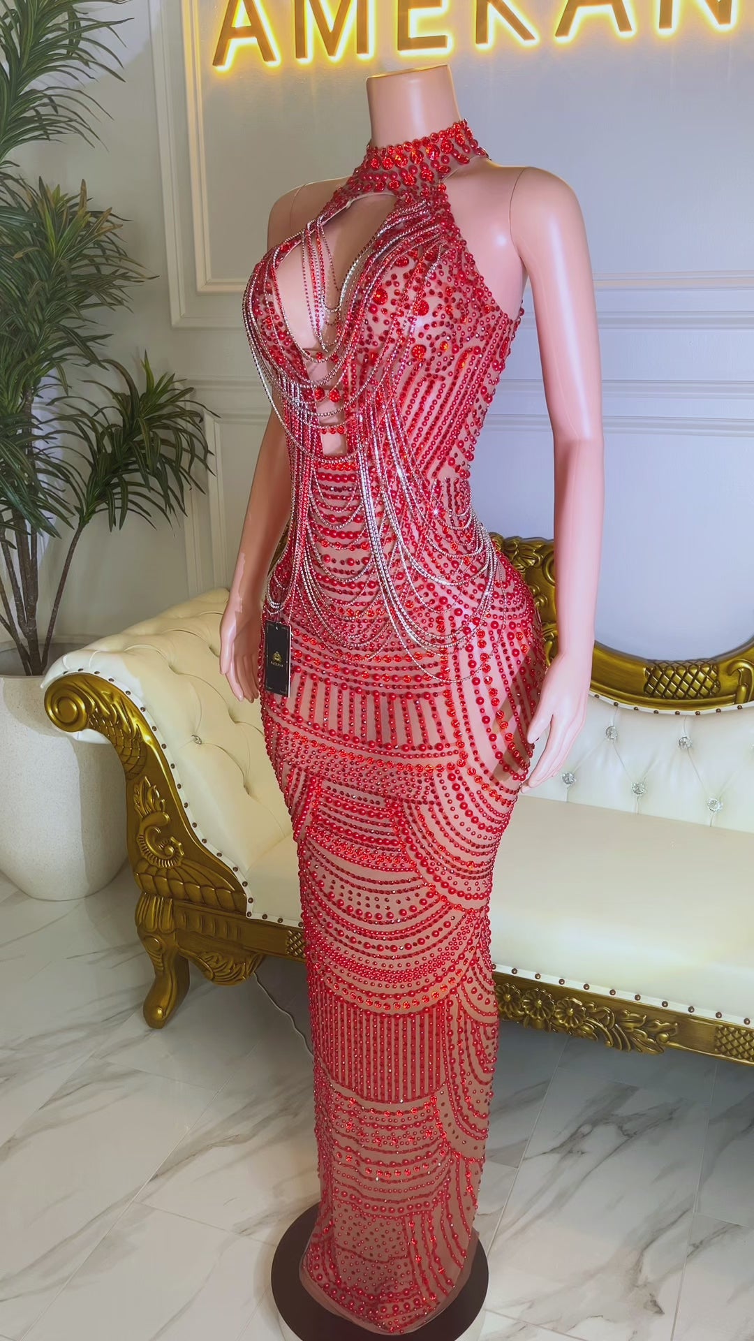 So Mysterious Red Dress (Ready To Ship)