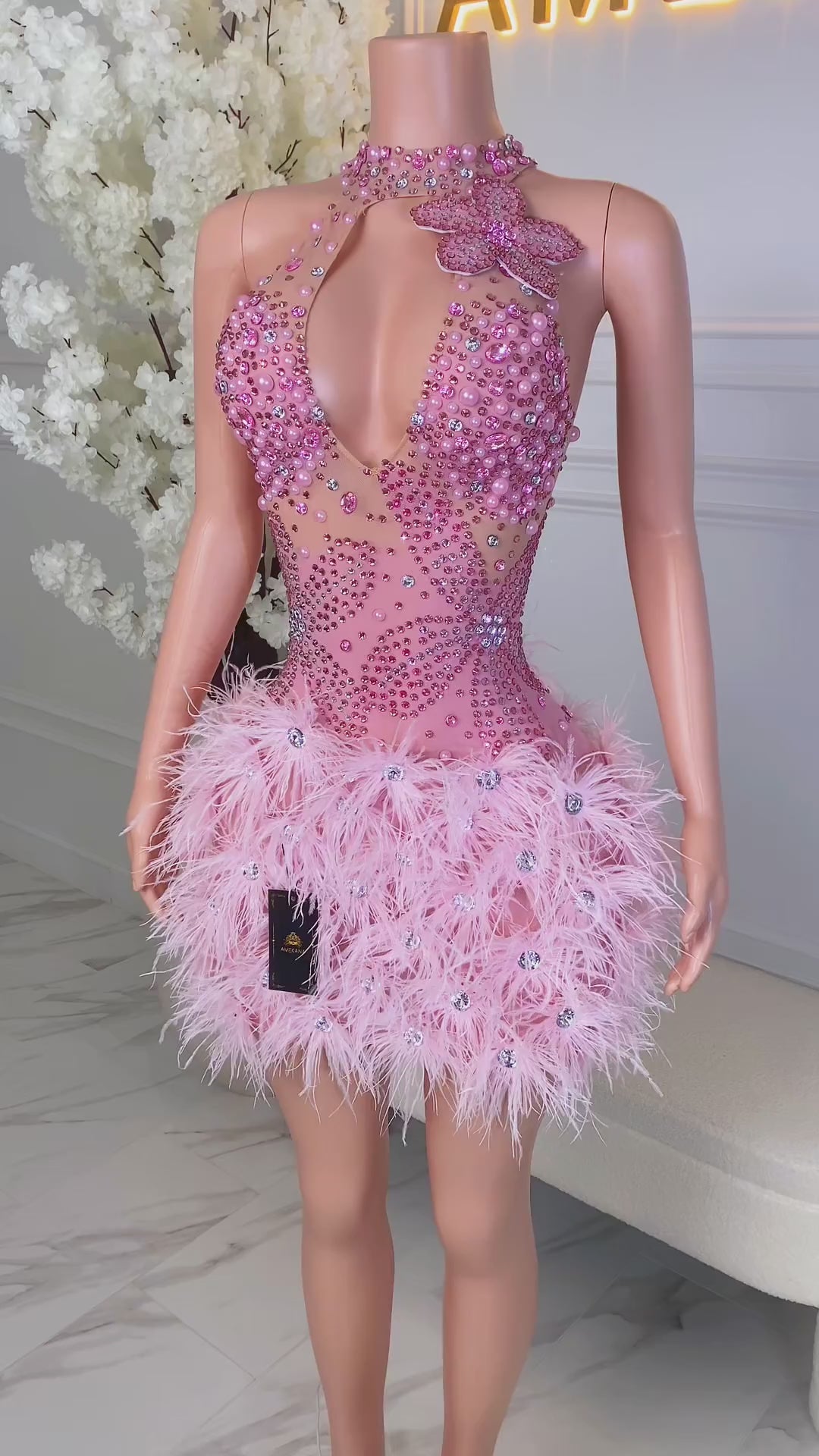 Yana Pink Mini Dress (Pre-Order)