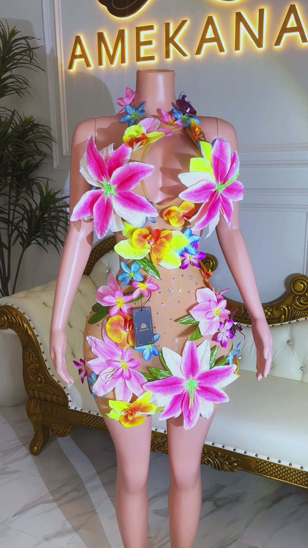 Bloom Flower Mesh Dress (Ready To Ship)