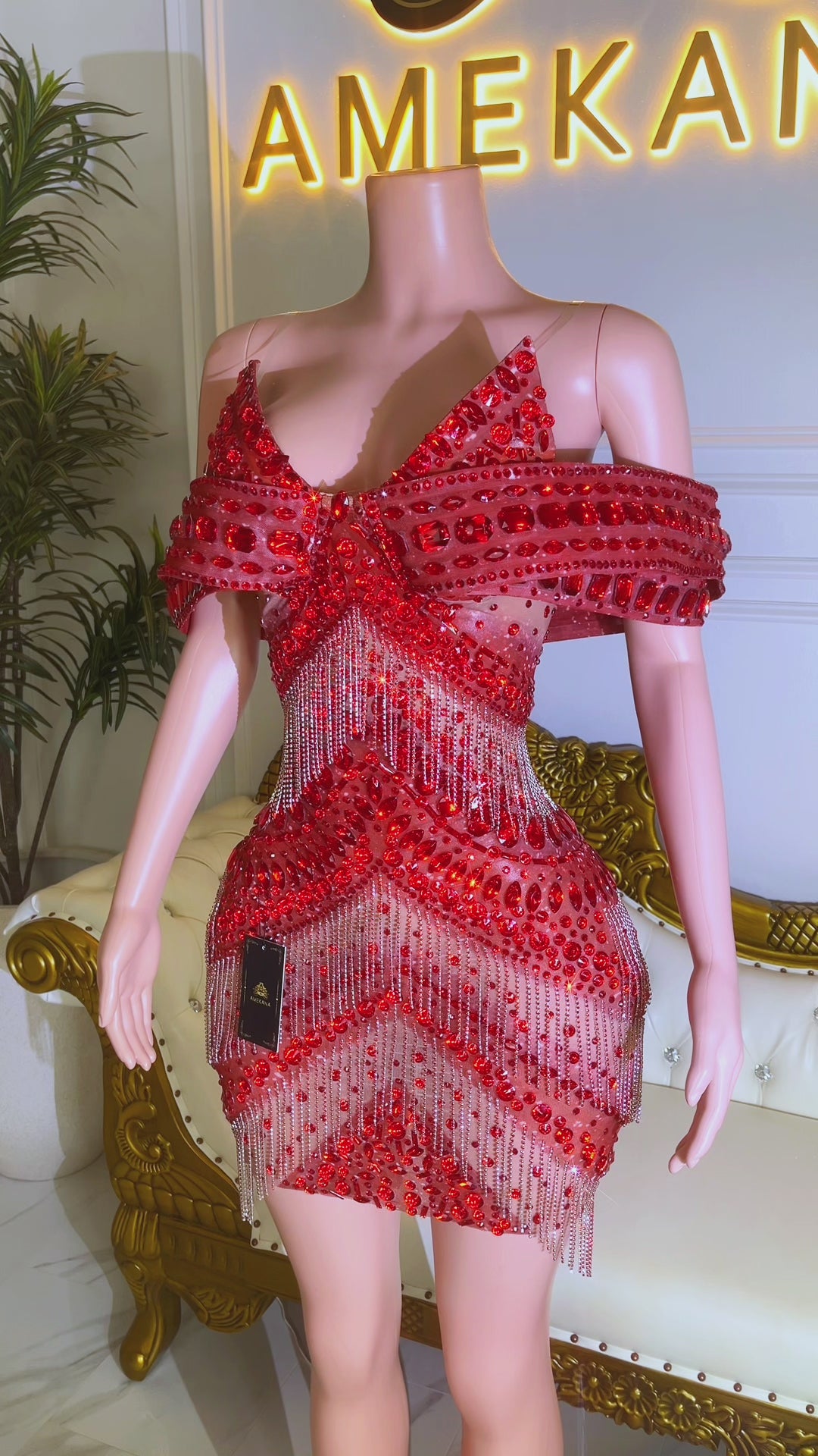 Tarania Red Dress (Ready To Ship)