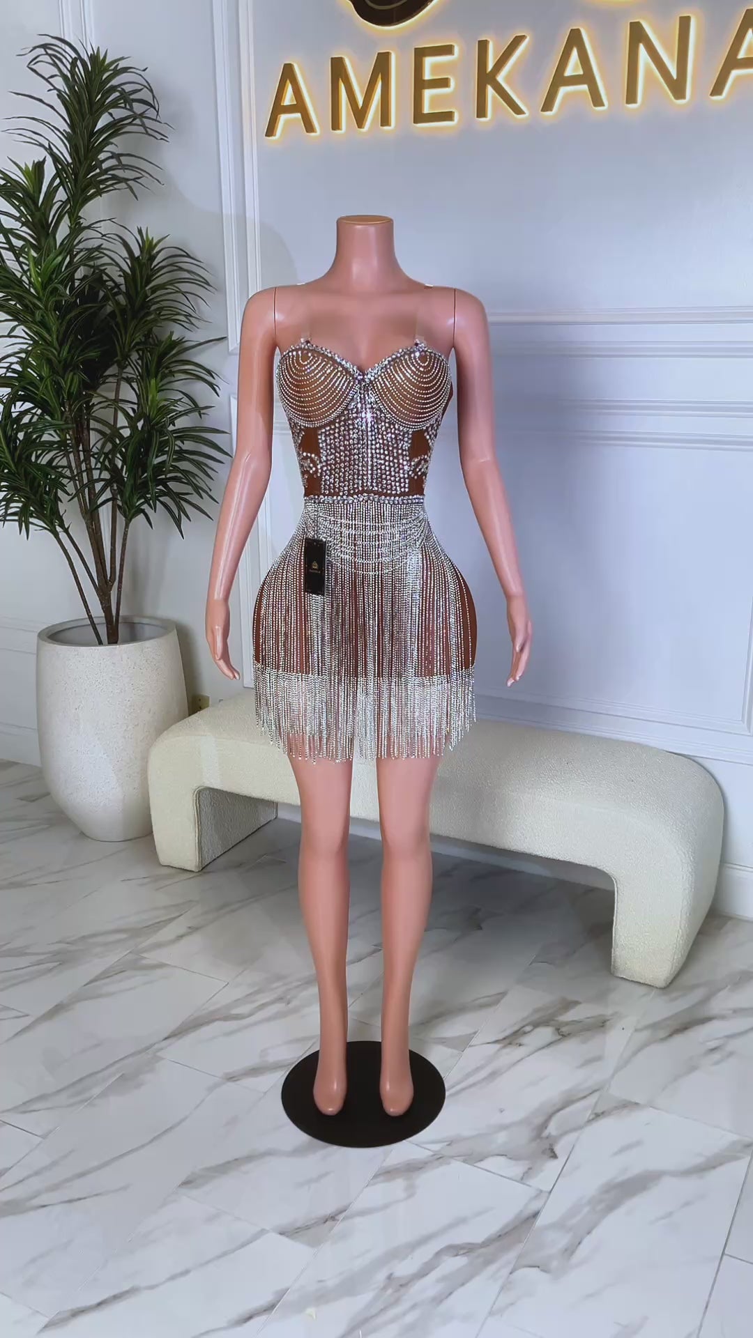 Alana Diamante Dress (Ready To Ship)