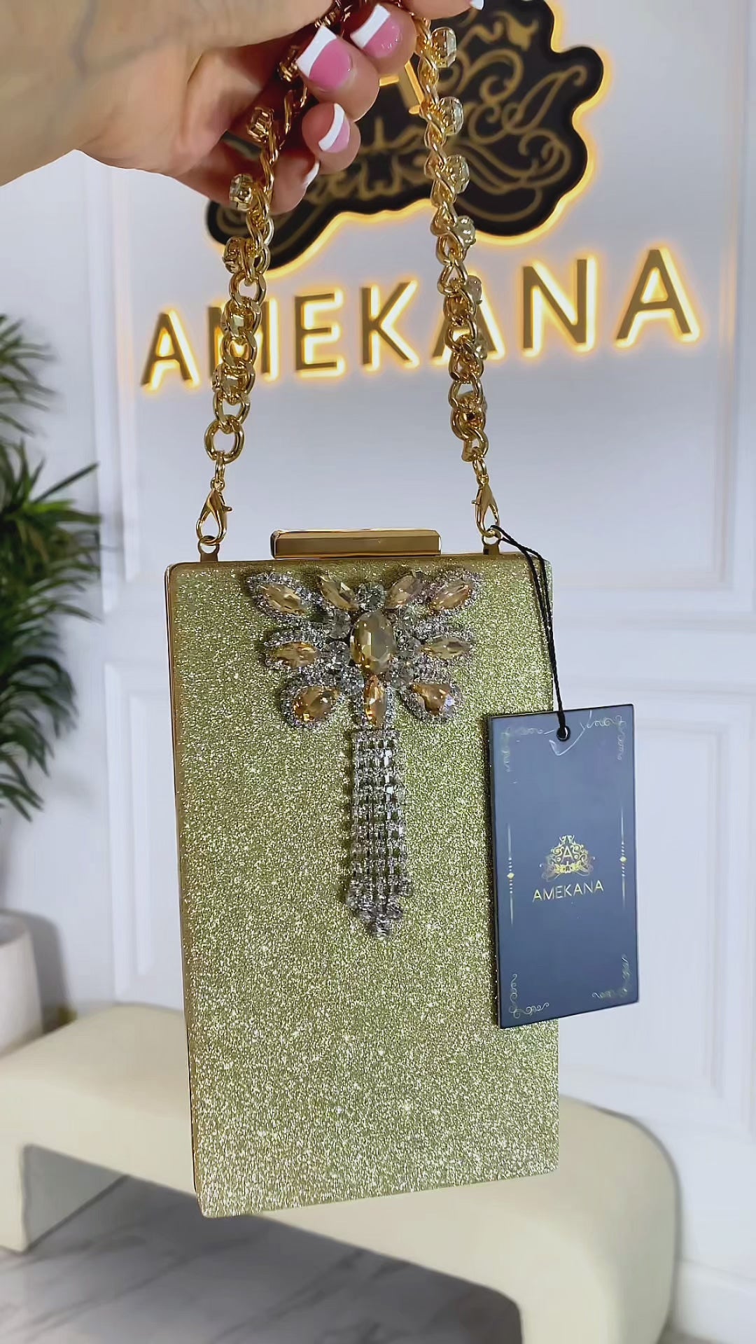 Noir Royale Gold Clutch(Ready To Ship)