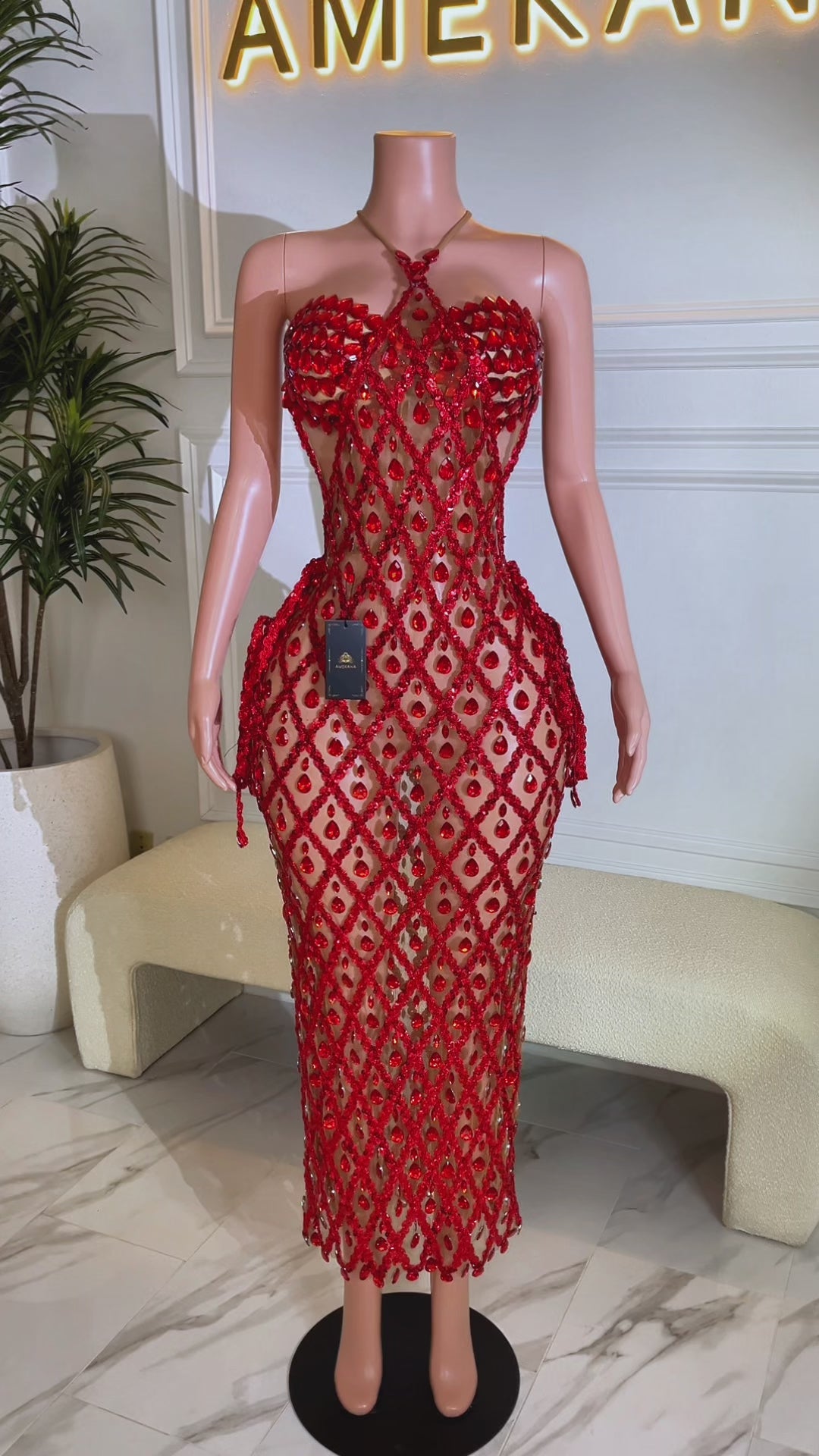 Aoki Red Maxi Dress (Ready To Ship)