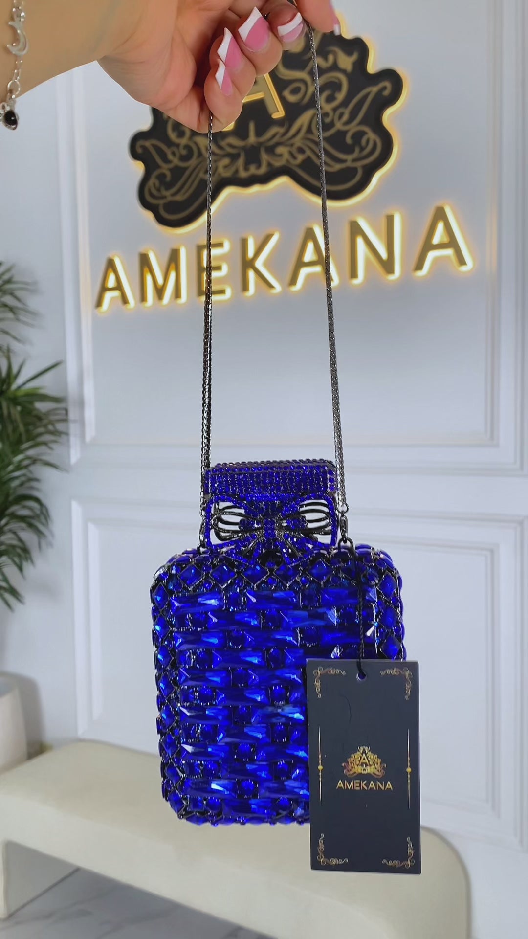 Glam Blue Clutch(Ready To Ship)