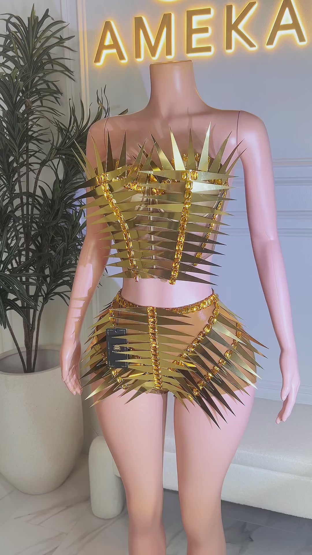 Futuristic Femme Gold Set (Ready To Ship)