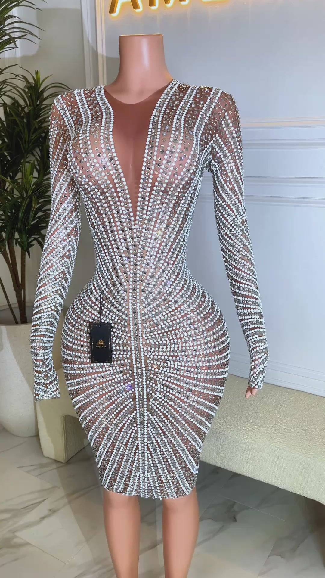 May Diamante Dress (Ready To Ship)