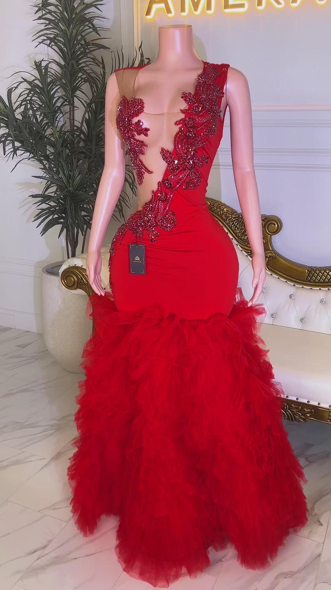 Finn Red Maxi Dress (Ready to Ship)