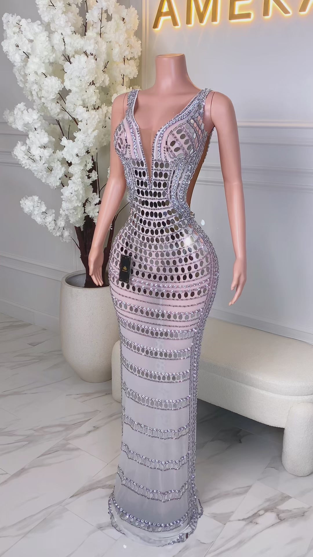 Zavienne Mirror Maxi Dress (Ready to Ship)