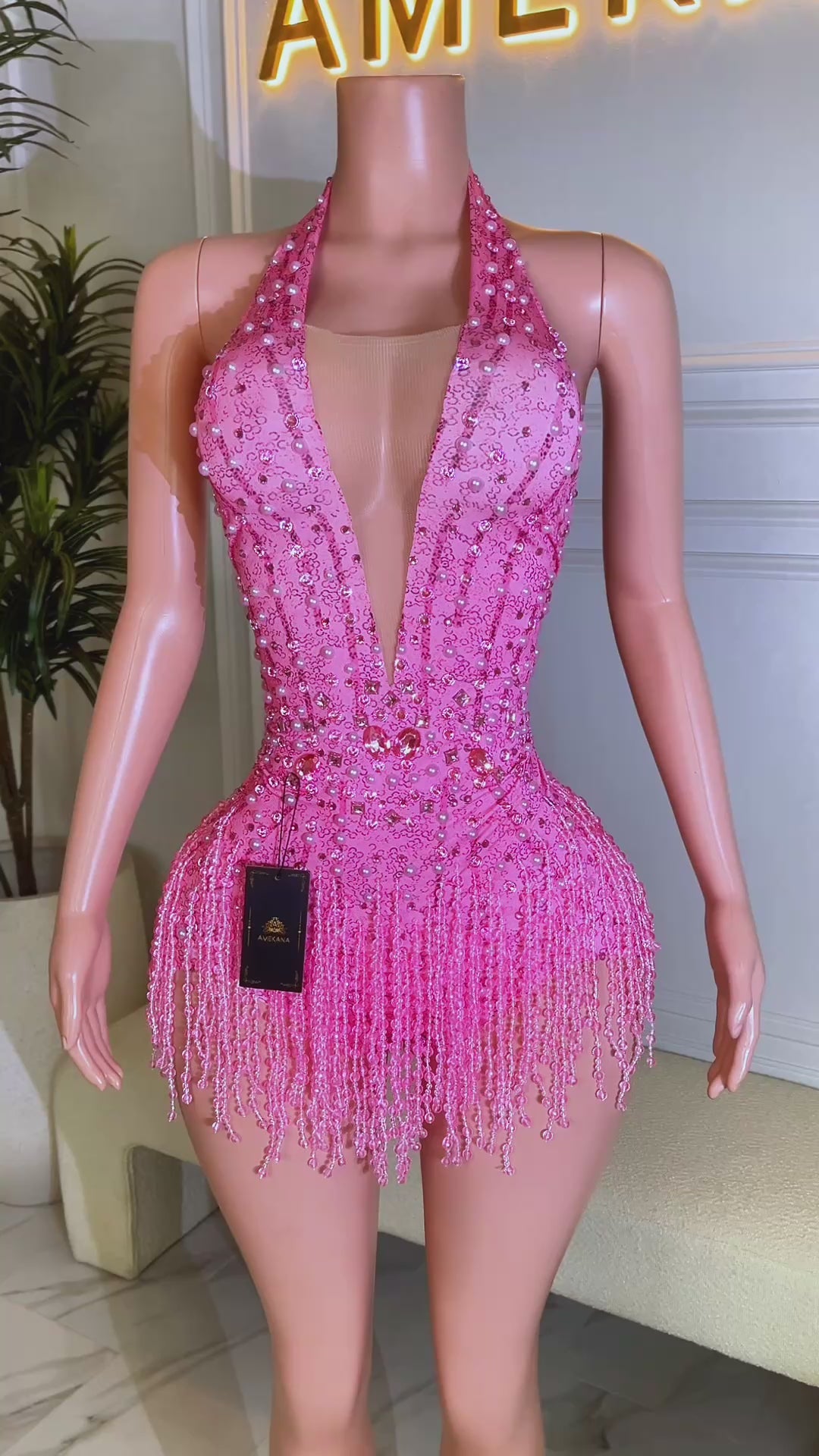 Primo Pearl Pink Playsuit (Ready To Ship)
