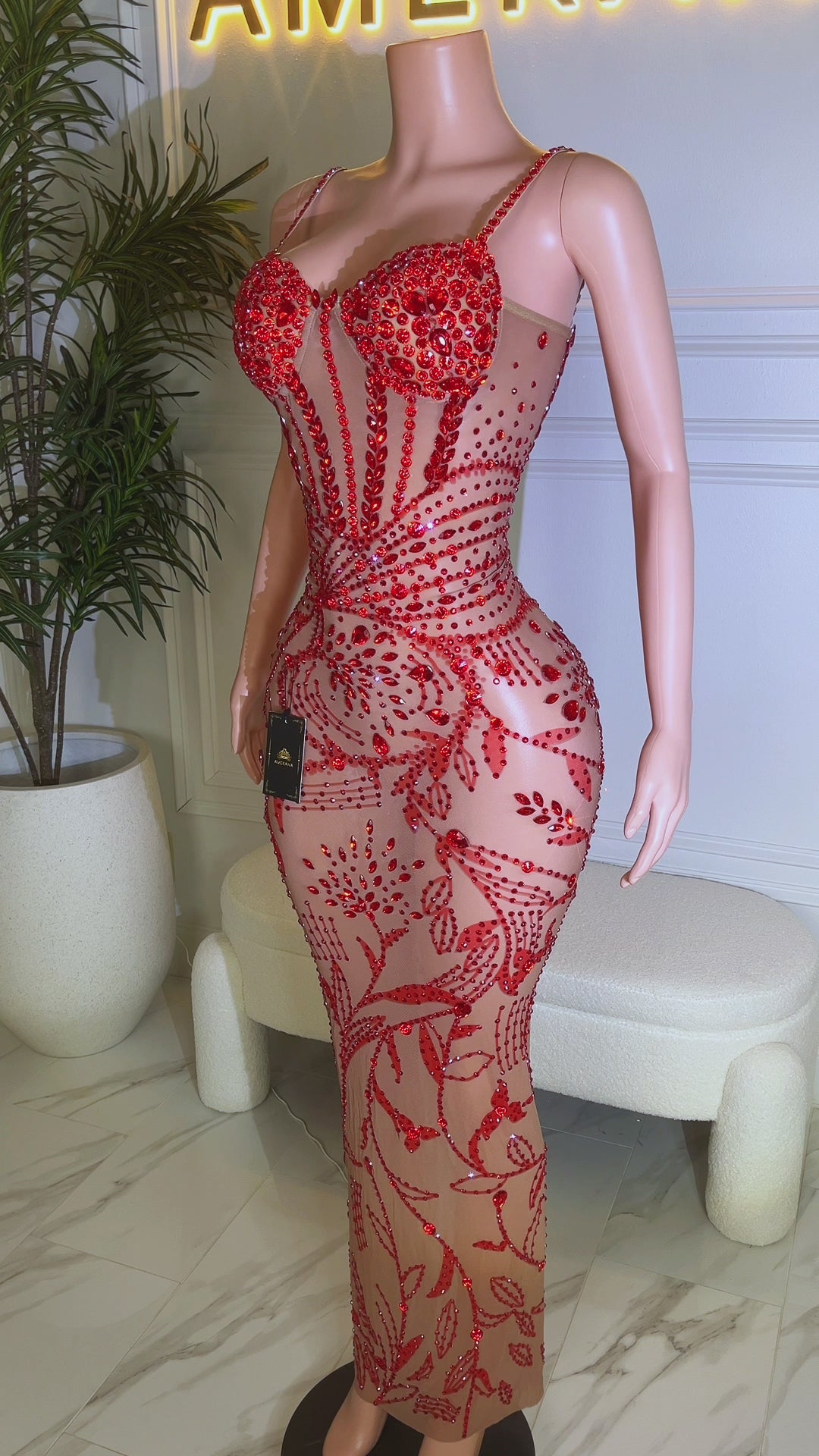 Beatrice Red Dress (Ready to Ship)