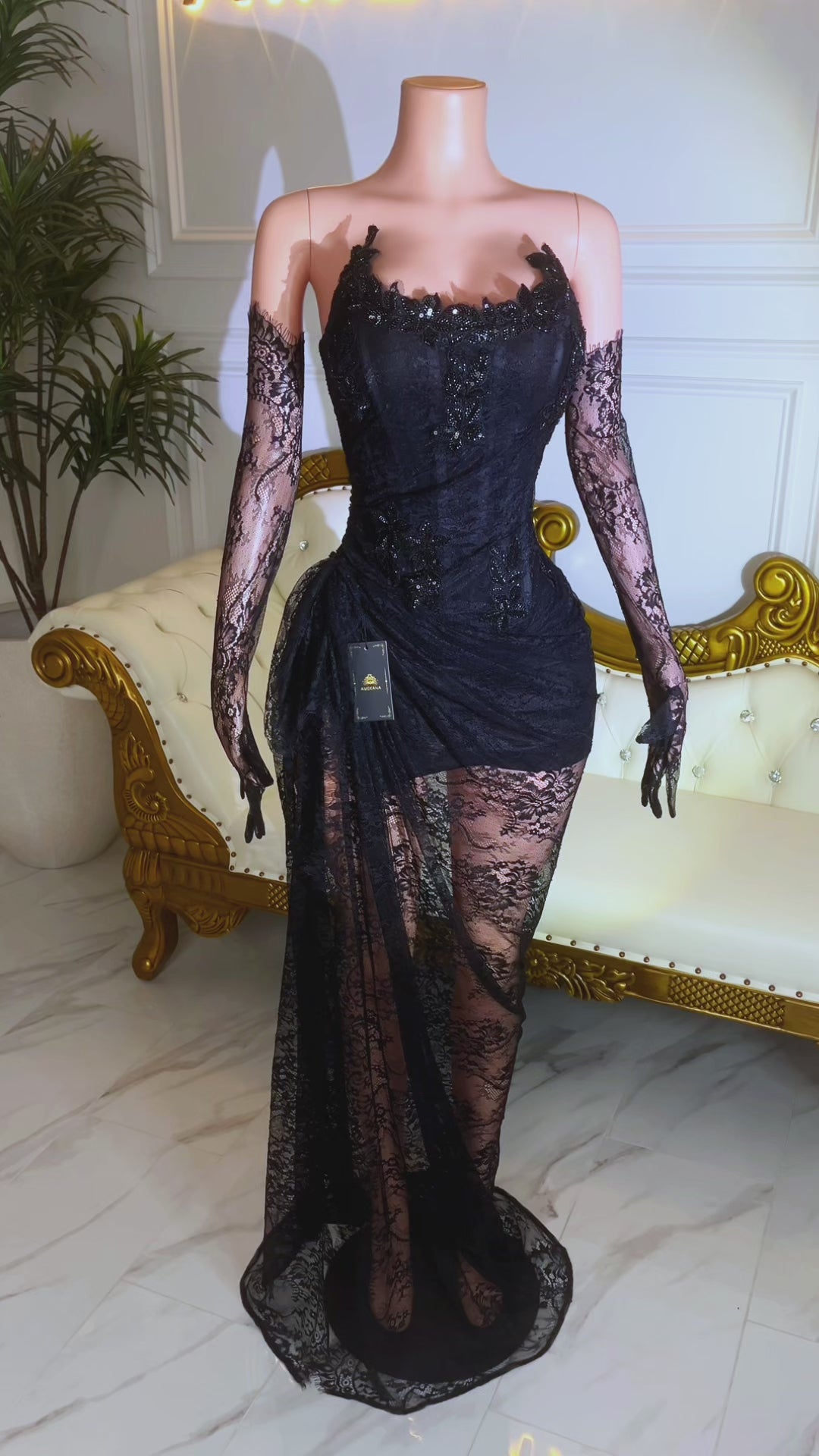 Iris Black Lace Dress (Pre-Order)