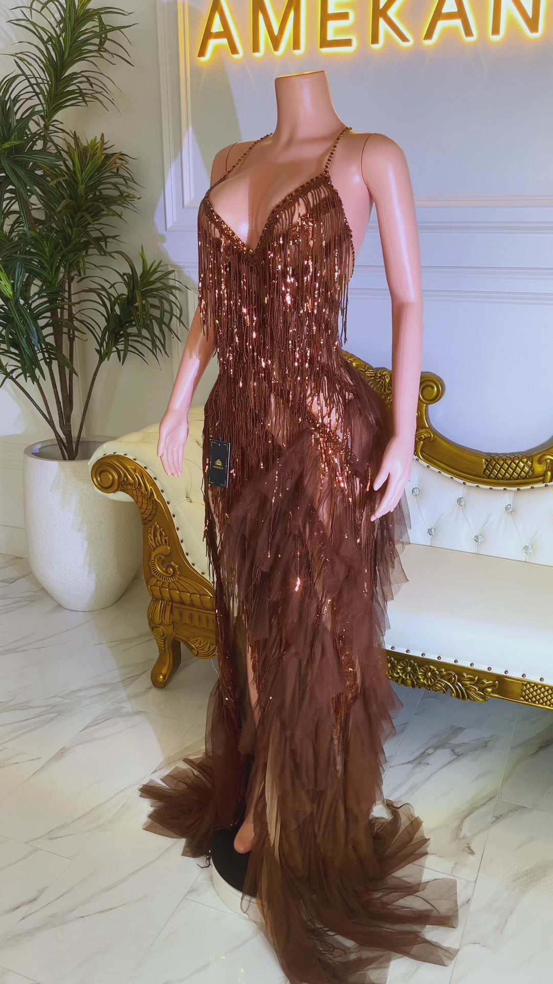 Tango With Me Brown Dress (Ready To Ship)