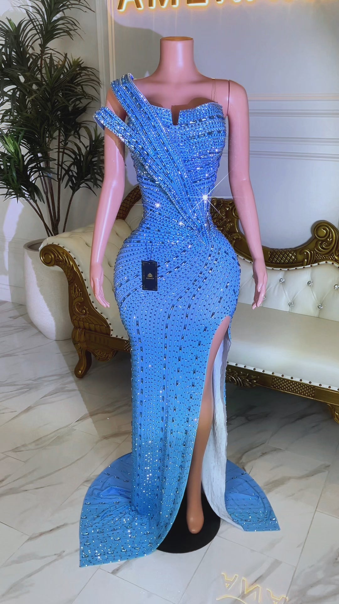 Taran Blue Maxi Dress (Ready To Ship)