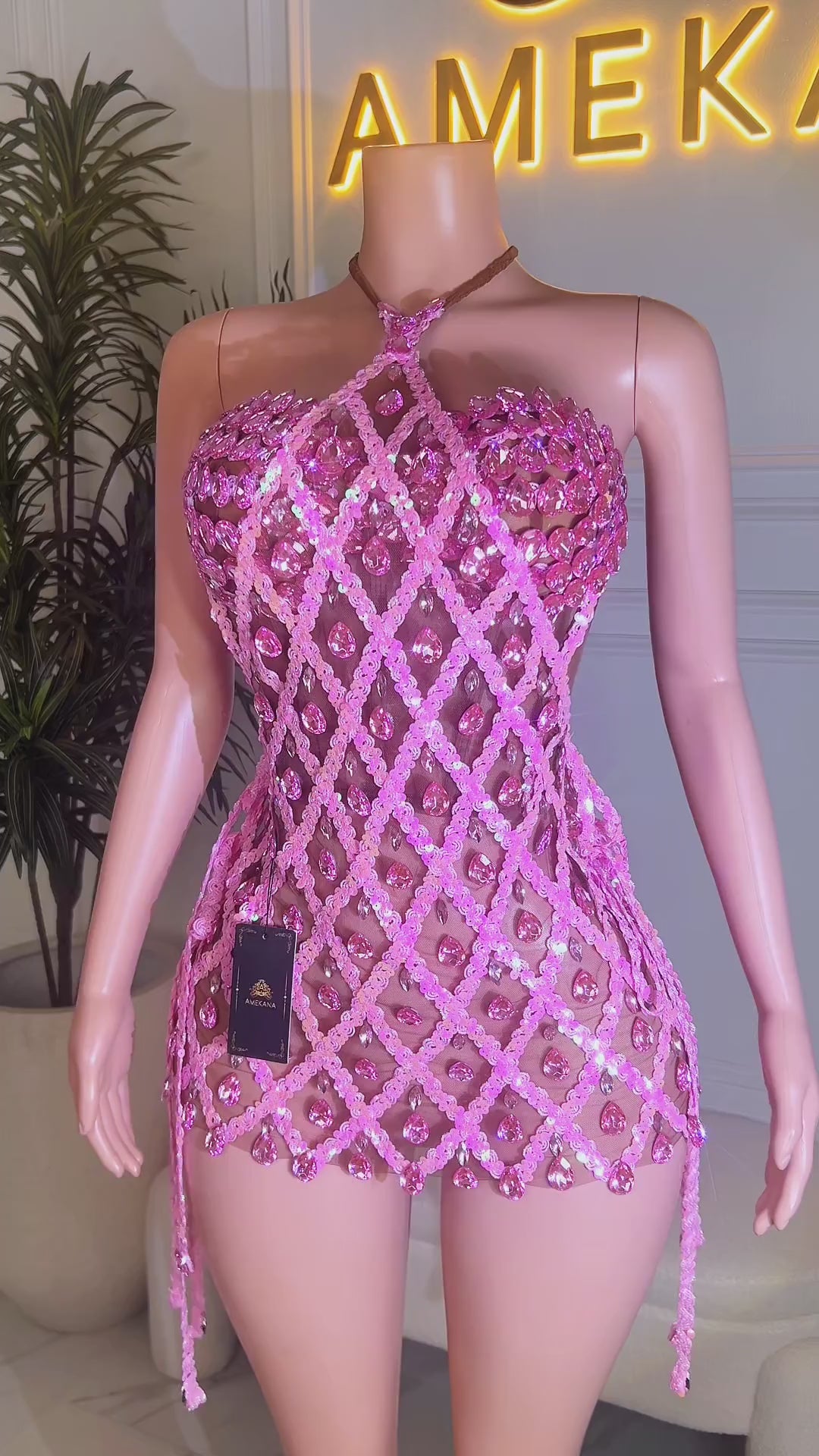 Aoki Pink Dress Set (Ready To Ship)