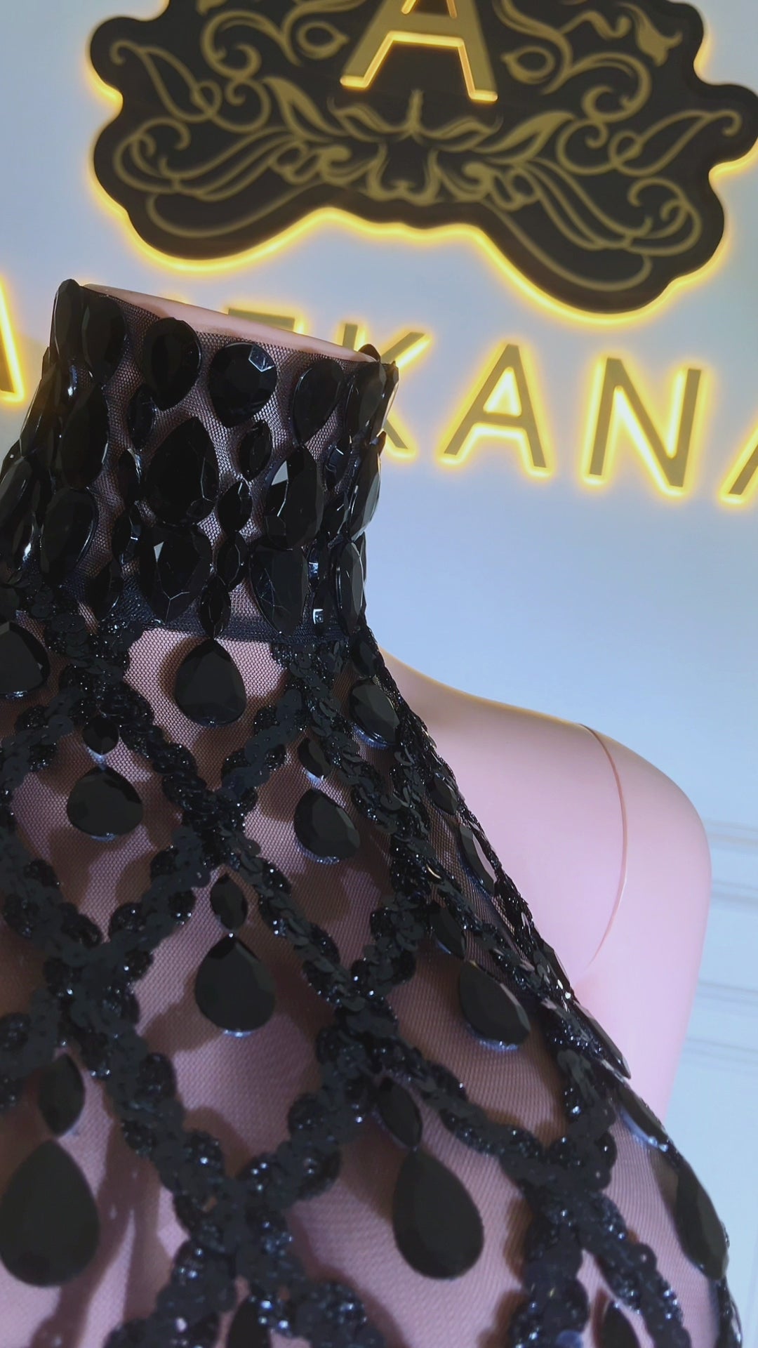Midnight Black Mesh Top (Ready To Ship)